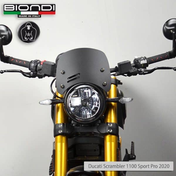 Ducati Scrambler 1100 /800/ 400 - BIONDI plexi štít Caffé 20,5 cm + montážna sada - Image 3