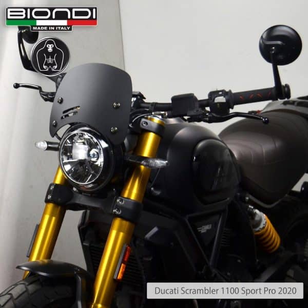 Ducati Scrambler 1100 /800/ 400 - BIONDI plexi štít Caffé 20,5 cm + montážna sada - Image 5