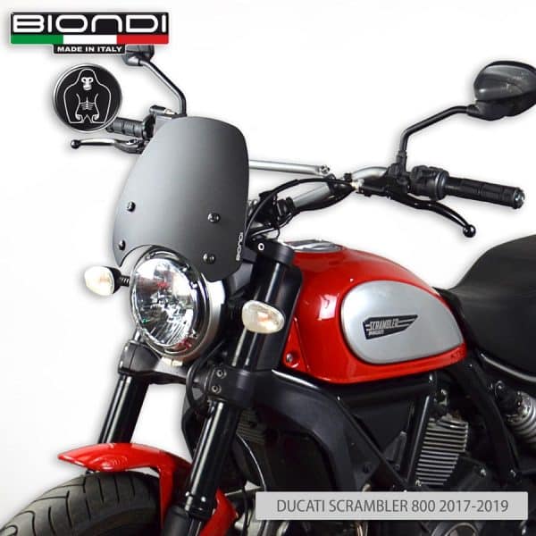 Ducati Scrambler 1100 /800/ 400 - BIONDI plexi štít Sport Black satin 26,5 cm + montážna sada - Image 4