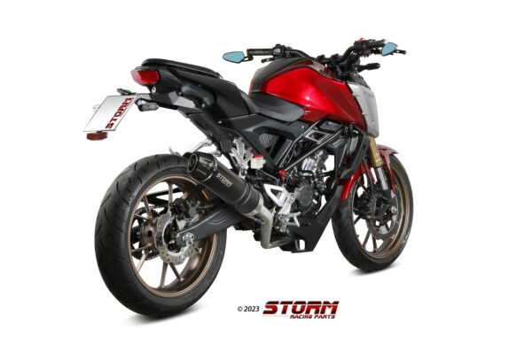 HONDA CB 125 R - STORM GP - kompletný výfukový systém s karbónovou koncovkou