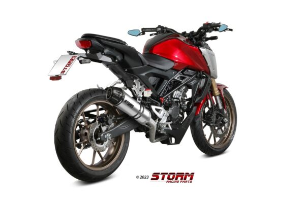 HONDA CB 125 R - STORM GP - kompletný výfukový systém s karbónovou koncovkou - Image 2