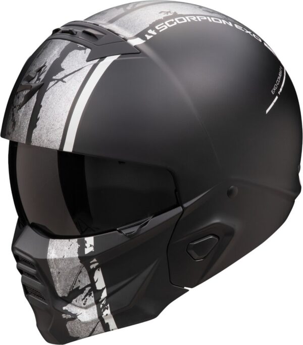 Moto prilba Scorpion EXO-COMBAT II LORD Matt Black-Silver