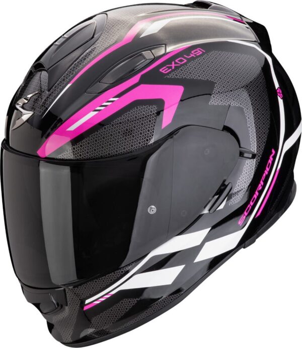 Moto prilba Scorpion EXO-491 KRIPTA Black-Pink-White