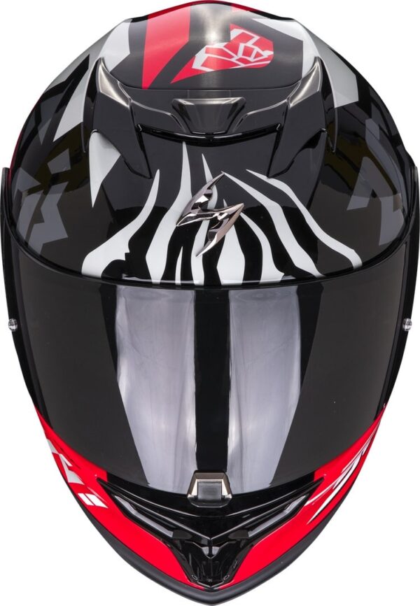 Moto prilba Scorpion EXO-520 EVO AIR ROK BAGOROS Black-Red - Image 2