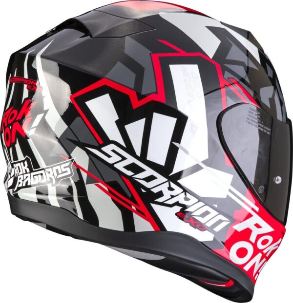 Moto prilba Scorpion EXO-520 EVO AIR ROK BAGOROS Black-Red - Image 3