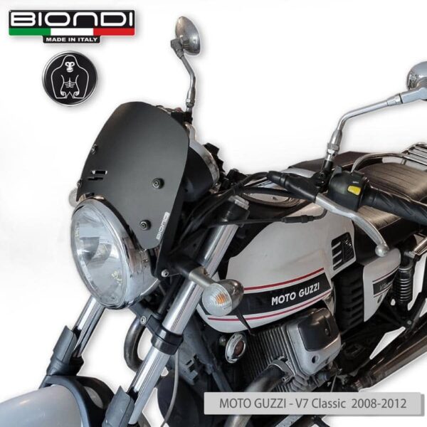 MOTO GUZZI V7 plexi štít BIONDI Caffè 205 x 240 mm /8010393