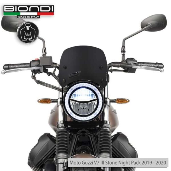 MOTO GUZZI V7 plexi štít BIONDI Caffè 205 x 240 mm /8010393 - Image 4