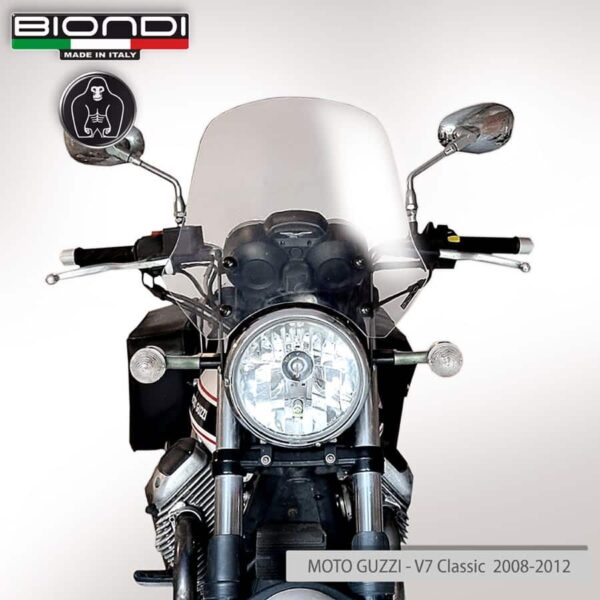 MOTO GUZZI V7 BIONDI plexi štít Touring 360 x 370 mm - Image 6