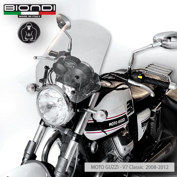 MOTO GUZZI V7 BIONDI plexi štít Touring 360 x 370 mm - Image 5