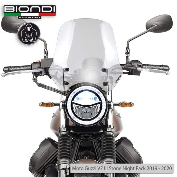 MOTO GUZZI V7 BIONDI plexi štít Touring 360 x 370 mm - Image 4