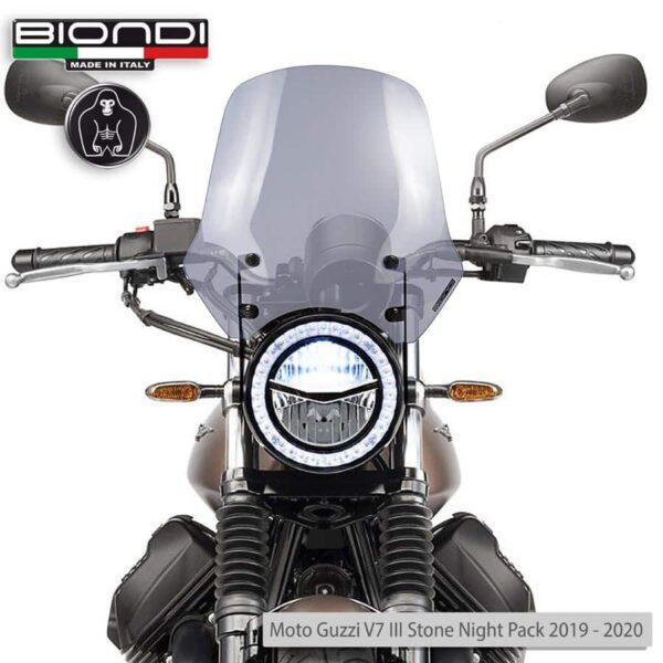 MOTO GUZZI V7 BIONDI plexi štít Touring 360 x 370 mm - Image 2