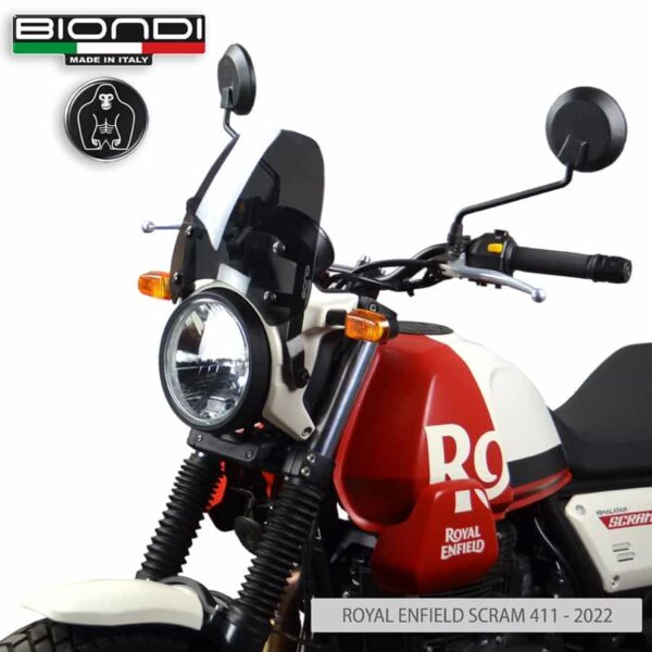 ROYAL ENFIELD SCRAM 411 BIONDI plexi štít Sport 265 x 270  mm