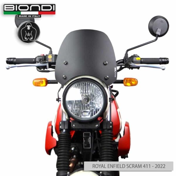 ROYAL ENFIELD SCRAM 411 BIONDI plexi štít Sport 265 x 270  mm - Image 4