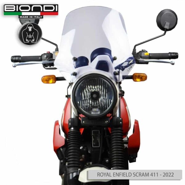 ROYAL ENFIELD SCRAM 411 BIONDI plexi štít Touring 360 x 370  mm - Image 5