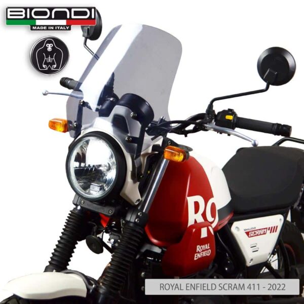 ROYAL ENFIELD SCRAM 411 BIONDI plexi štít Touring 360 x 370  mm