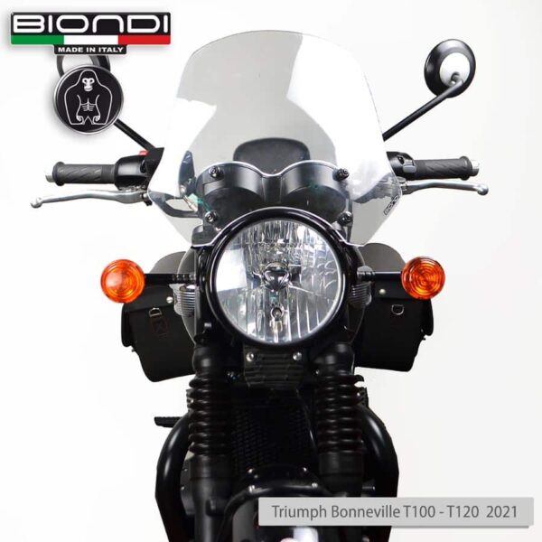 TRIUMPH BONNEVILLE T100/T120  BIONDI plexi štít Touring 360 x 370 mm - Image 4