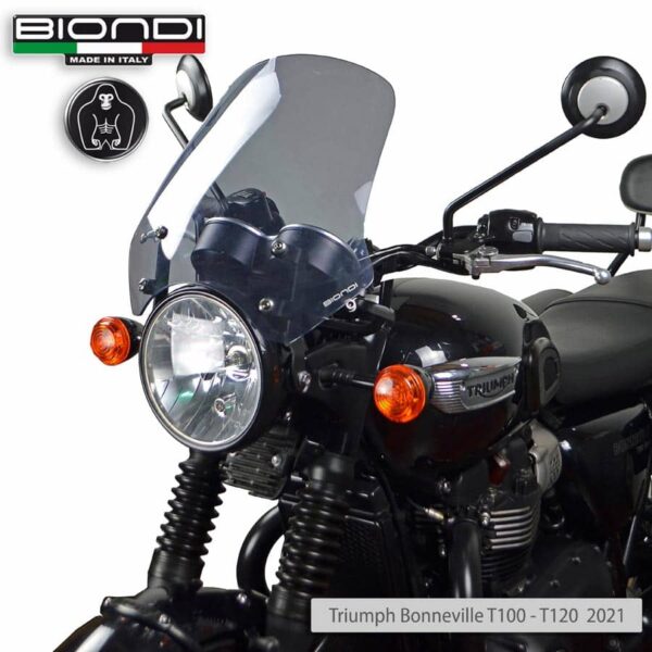 TRIUMPH BONNEVILLE T100/T120  BIONDI plexi štít Touring 360 x 370 mm