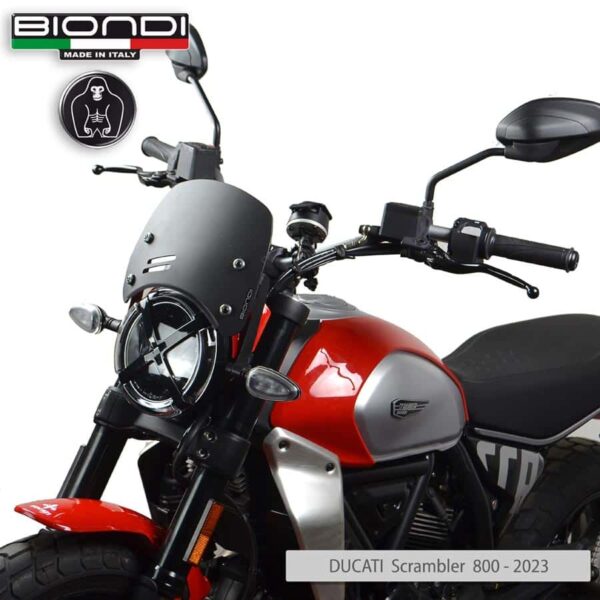 Ducati Scrambler 800 BIONDI plexi štít Caffè 205 x 240 mm