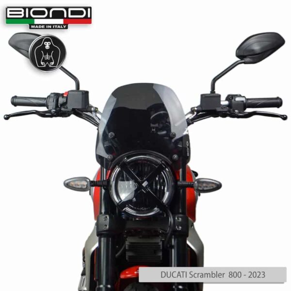 Ducati Scrambler 800 BIONDI plexi štít Sport 265 x 270 mm - Image 4