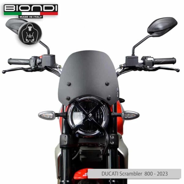 Ducati Scrambler 800 BIONDI plexi štít Sport 265 x 270 mm - Image 2