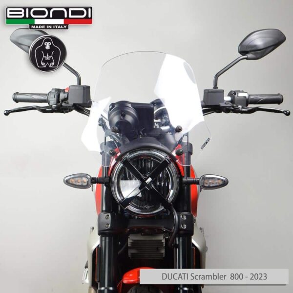 Ducati Scrambler 800 BIONDI plexi štít Touring 360 x 370 mm - Image 3