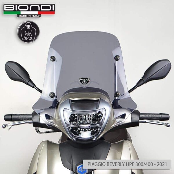 Piaggio Beverly HPE 300/400 BIONDI plexi štít 45 x 46 cm + držiak 8061297 - Image 2