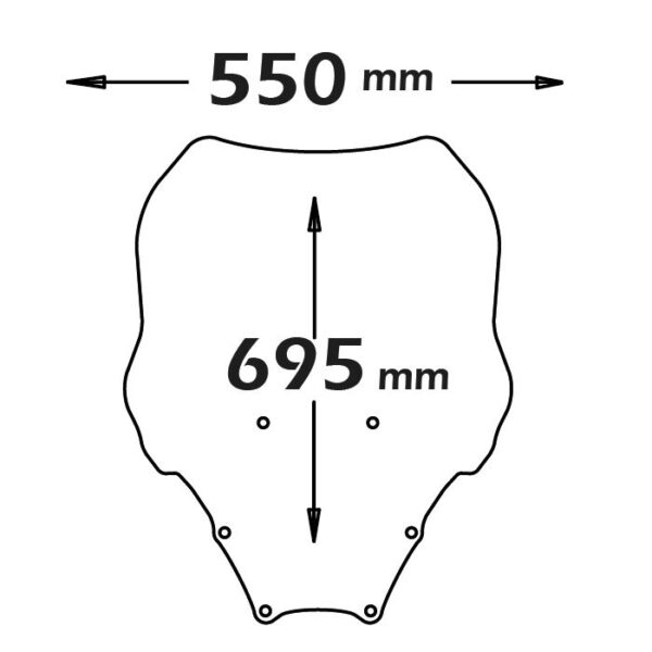 HONDA FORZA 300 2013-2017 - ISOTTA plexi štít Medium - Image 2