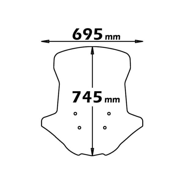 HONDA INTEGRA 750 2014-2015- ISOTTA plexi štít Medium - Image 2