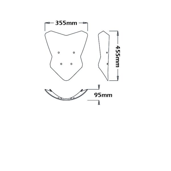 KAWASAKI ER-6N 2012 -2016 - ISOTTA plexi štít High - Image 3