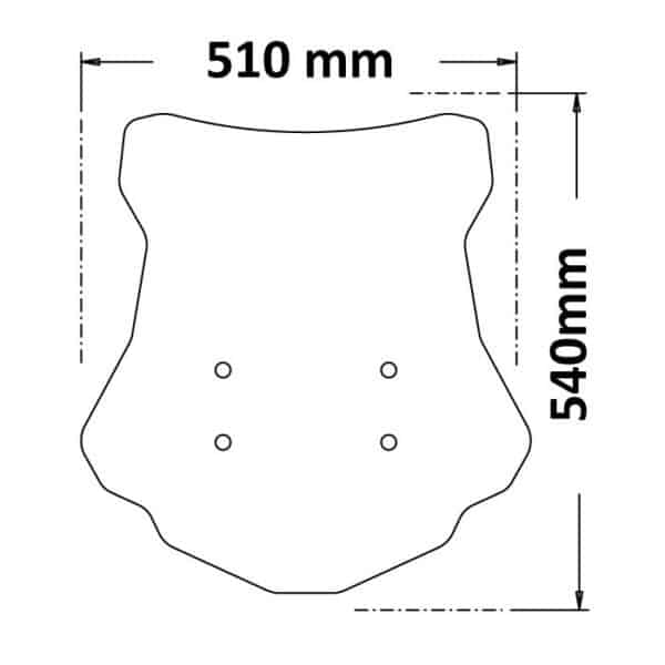 SUZUKI V-STROM 1050  - ISOTTA plexi štít Medium - Image 2