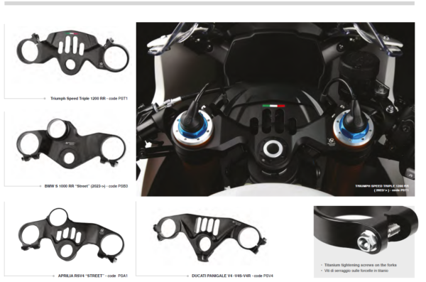 Aprilia RSV4  - RSV4 Factory “Race” 09-14 - 19> - BLACK Bonamici Racing horné okuliare riadenia /triple clamp/ PSA1R - Image 3