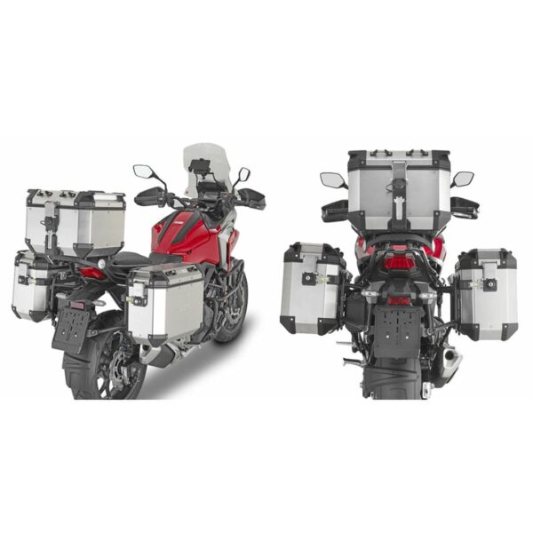 Moto Guzzi V 85 TT bočné kufre GIVI Trekker Outback 37L + nosiče - Image 6