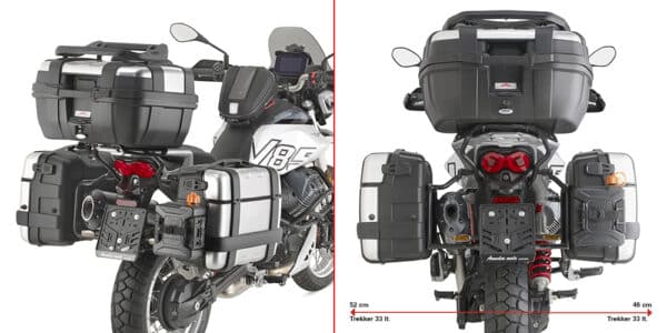 Moto Guzzi V 85 TT bočné kufre GIVI Trekker Alaska 36L + nosiče - Image 8